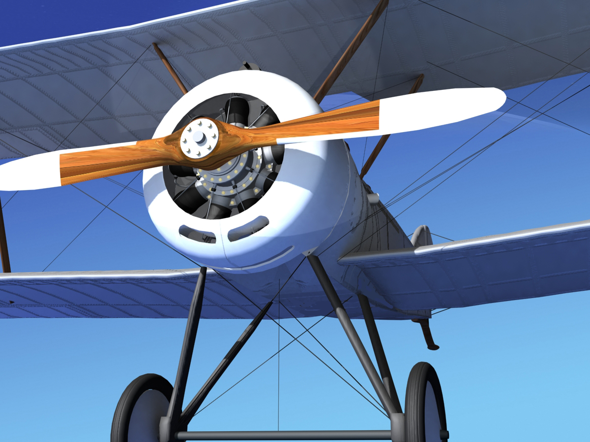 Sopwith Pup Fighter 3D model_8