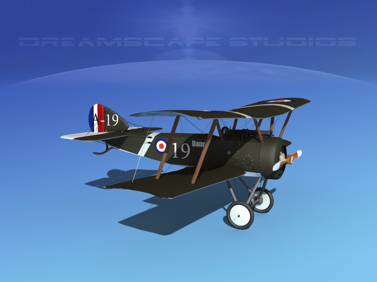Sopwith Pup Fighter 3D model_7