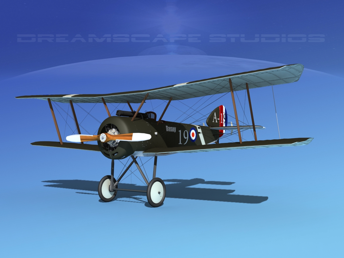 Sopwith Pup Fighter 3D model_11