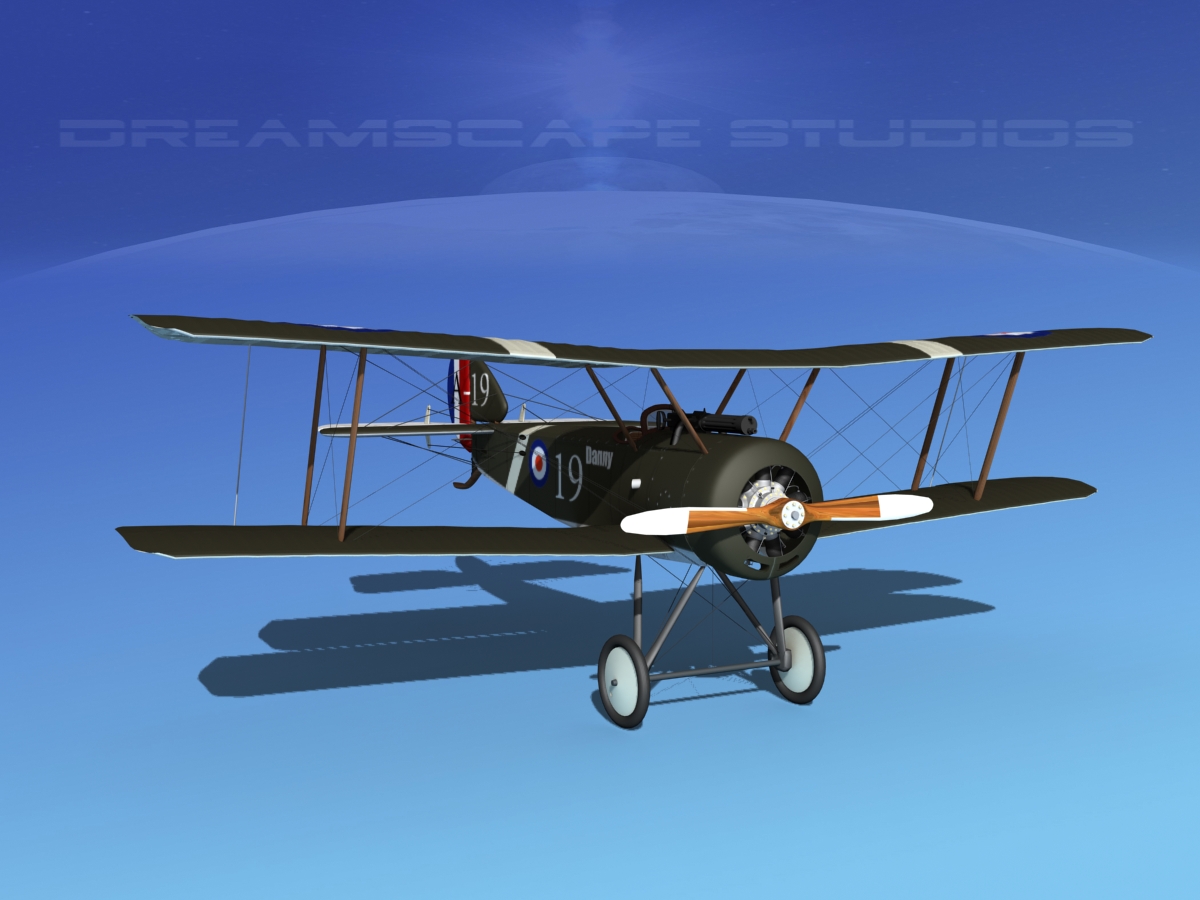 Sopwith Pup Fighter 3D model_3
