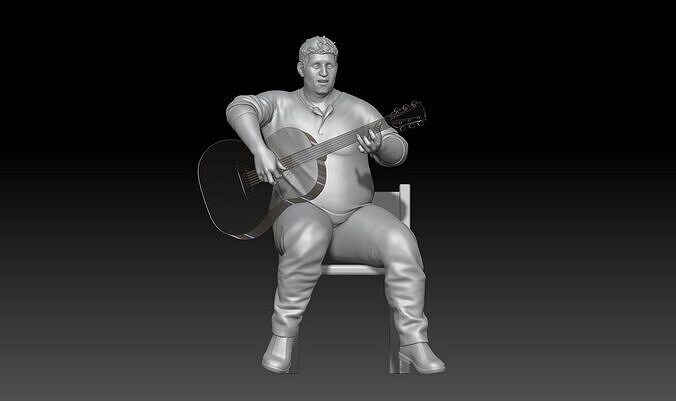 street musician MAN 3 3D print model