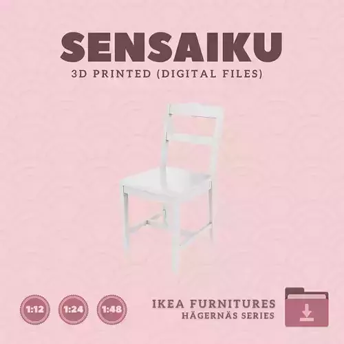 2 HAGERNAS Chair for Miniature Dollhouse - IKEA - 3D Print