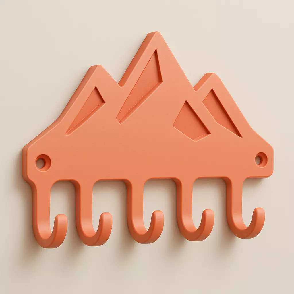 Modern Mountain Key Holder 3D print model