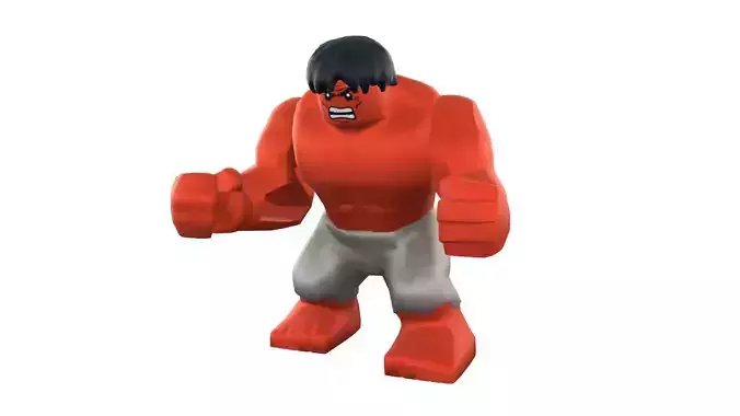 3D print minifigure - Red Hulk