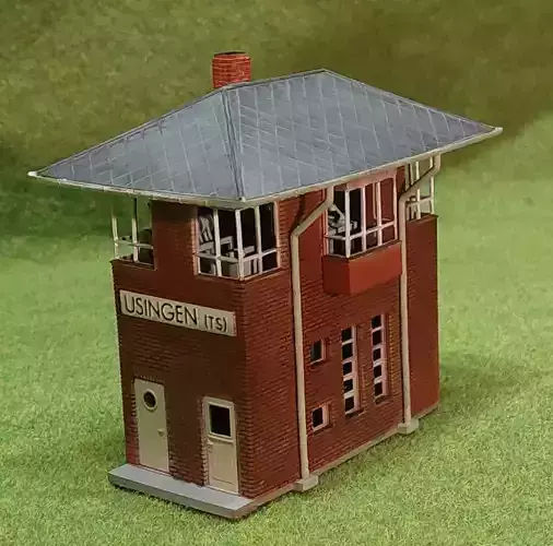 H0 scale Geraman Signal Box Usingen Ts - resin