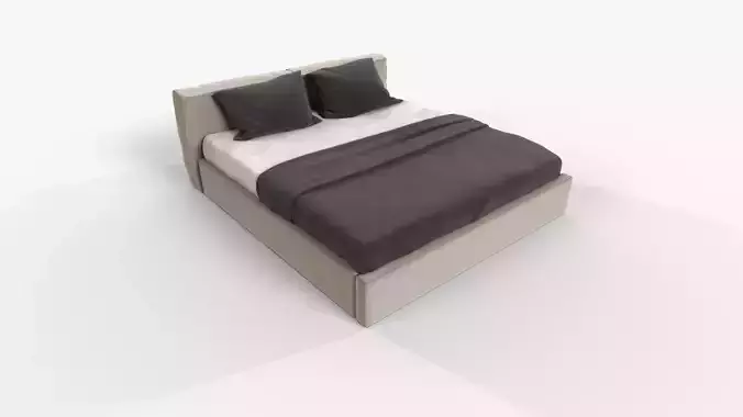 White Textile Bed