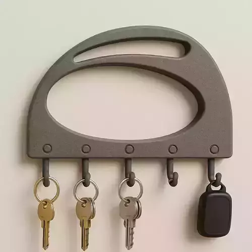 Minimalist Wave Wall Key Holder STL File