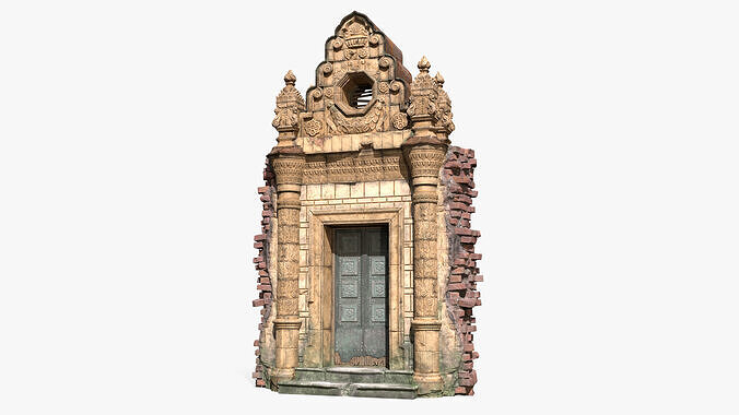 Old Door Portal Low-poly 3D model