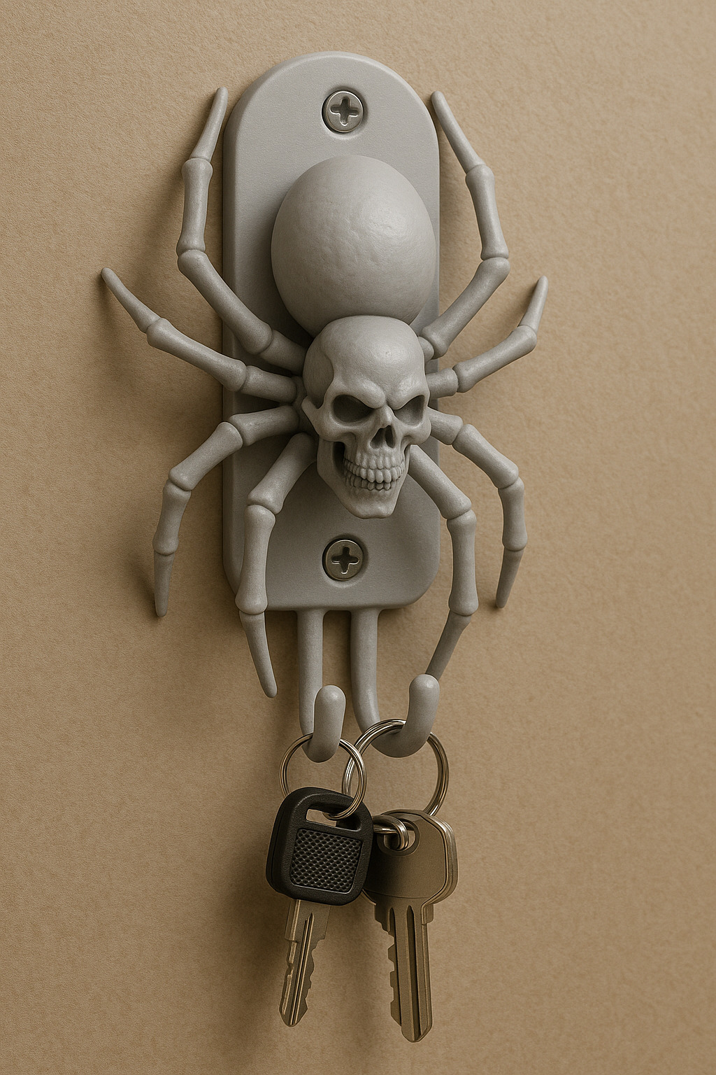 Spider Skull Key Holder 3D Printable 3D print model