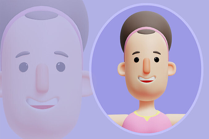Stylized 3D Yoga Girl Character - Female Cartoon Model 3D model