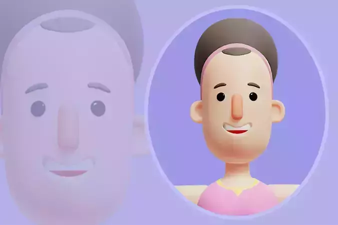 Stylized 3D Yoga Girl Character - Female Cartoon Model