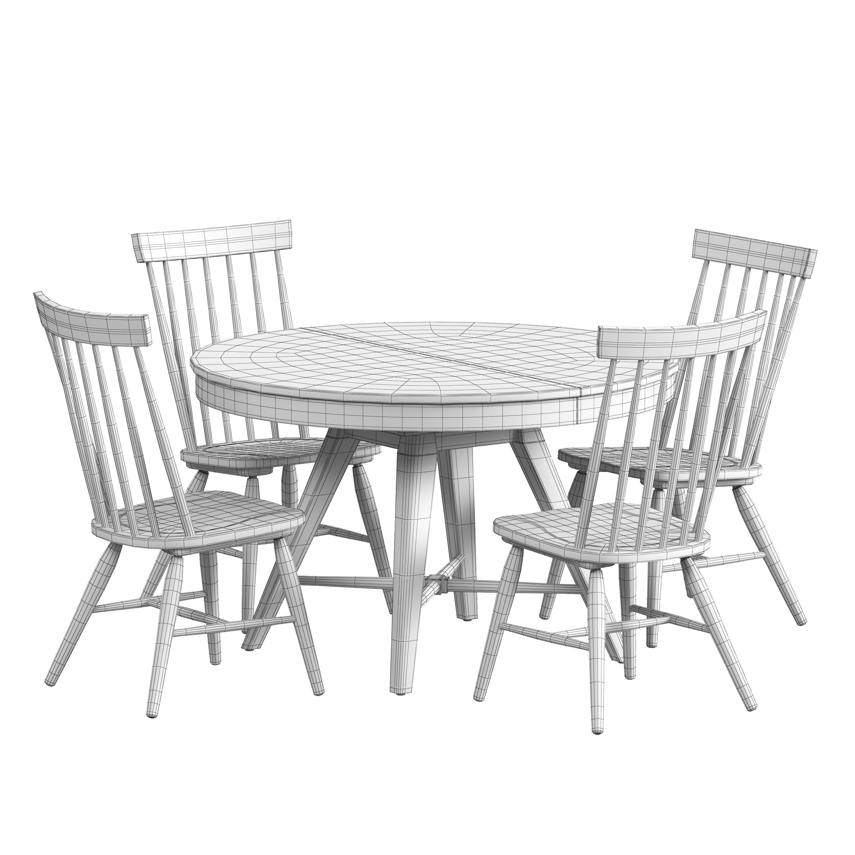 Bayside Dining Set 01 3D model_6