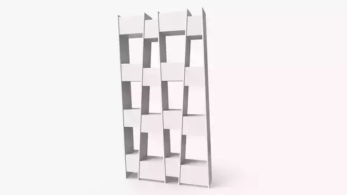 Stylish Rack Shelf Low-poly 3D model