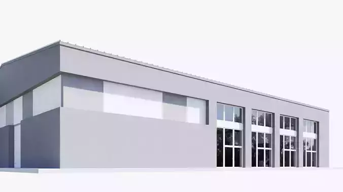 warehouse Low-poly 3D model