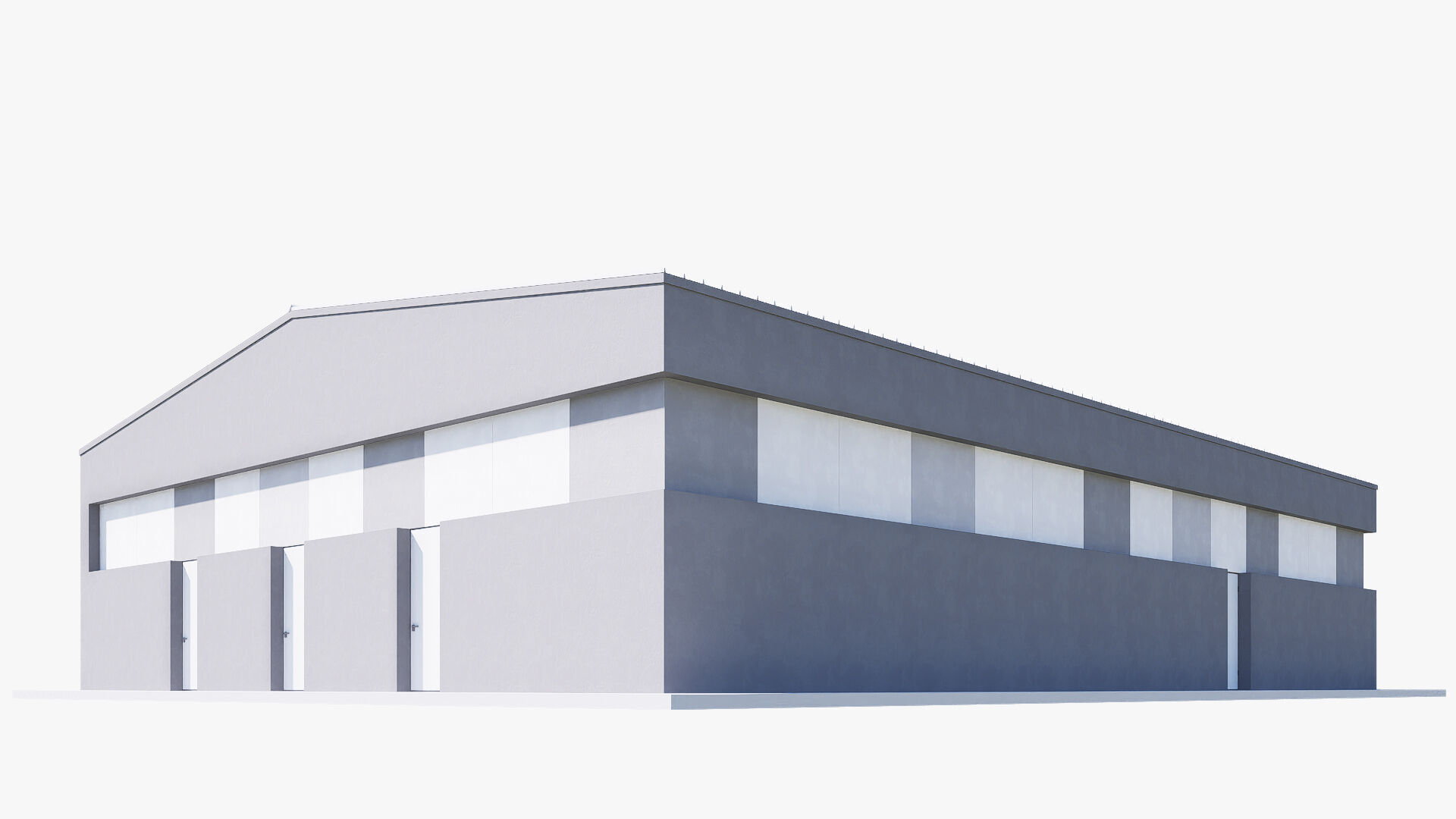 warehouse Low-poly 3D model_2