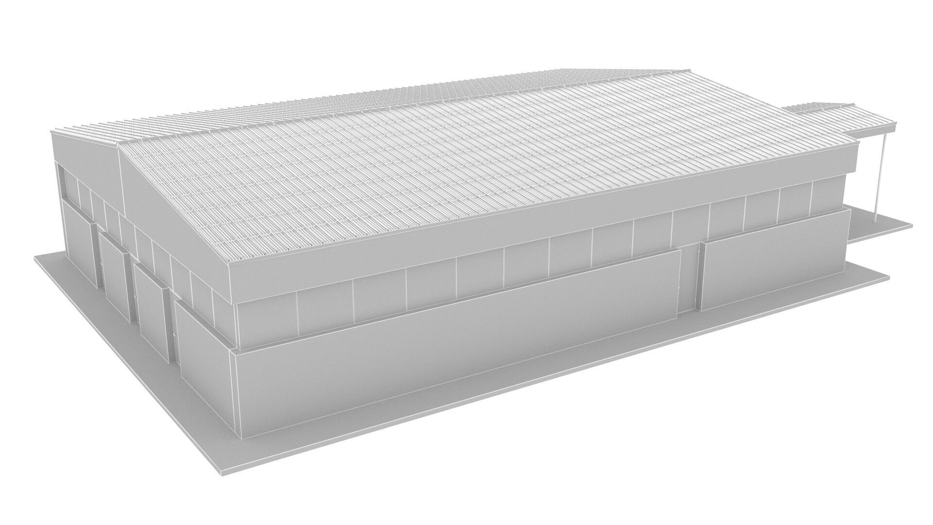 warehouse Low-poly 3D model_7