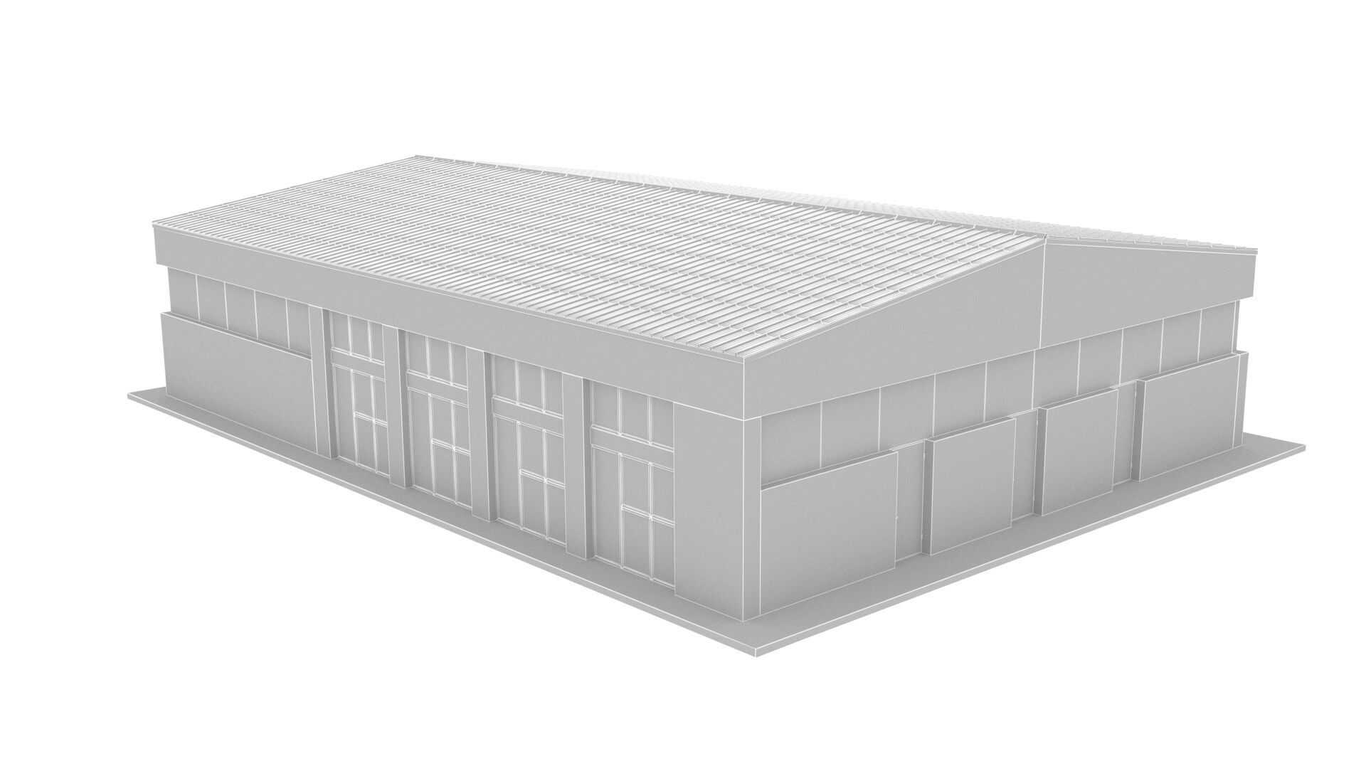 warehouse Low-poly 3D model_9