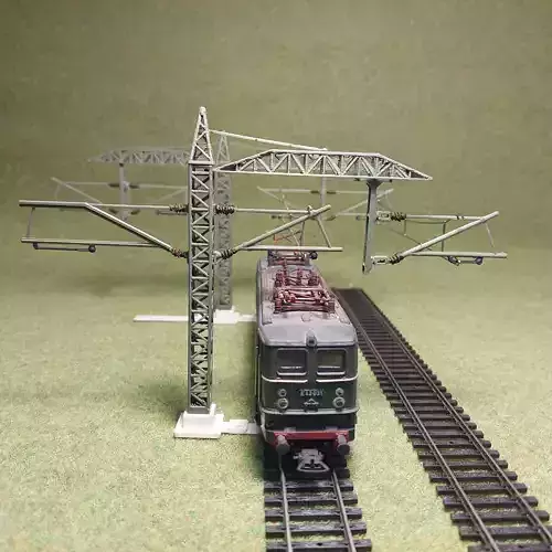 H0 scale Catenery Mast max 4 tracks - FDM