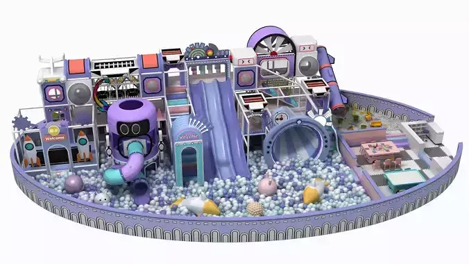 Technology themed indoor playground