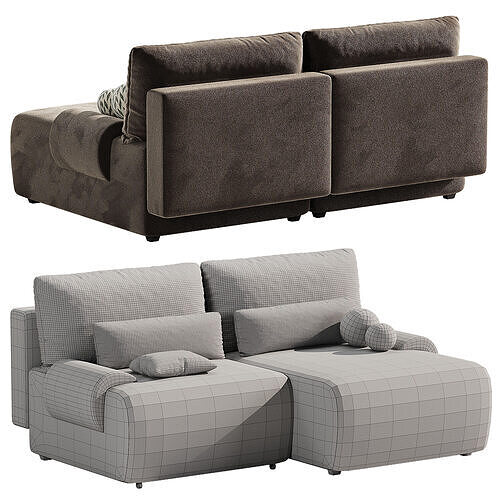 Allaum corner sofa 3D model 5