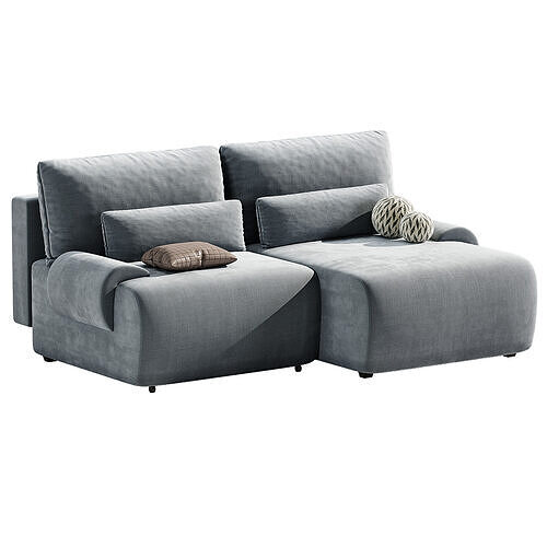 Allaum corner sofa 3D model 2