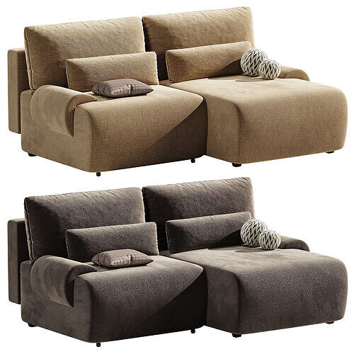 Allaum corner sofa 3D model 3