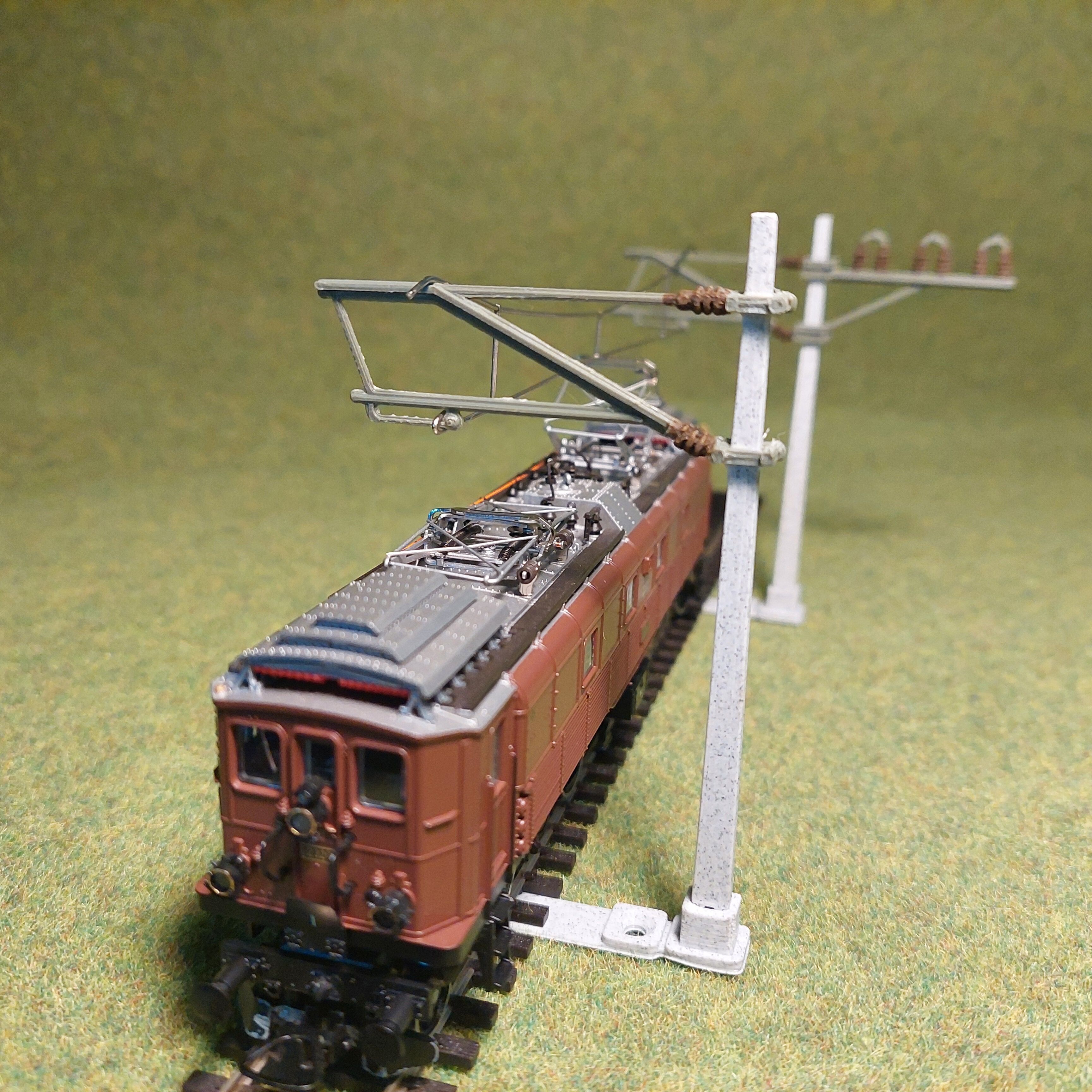 H0 scale Catenery Concrete Poles set type D1 to D4 - FDM 3D print model_2