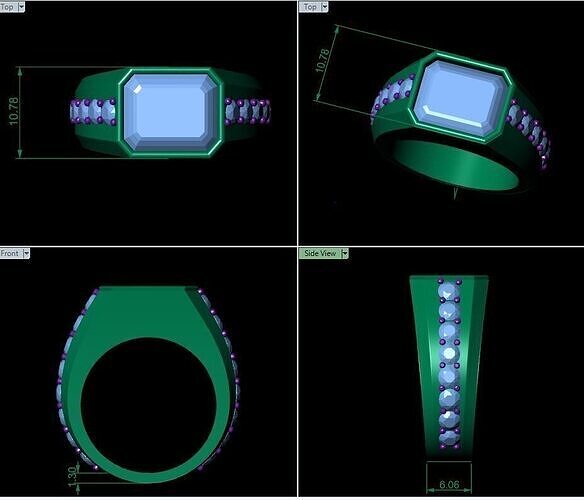 Custom Ring For Wedding 3D print model