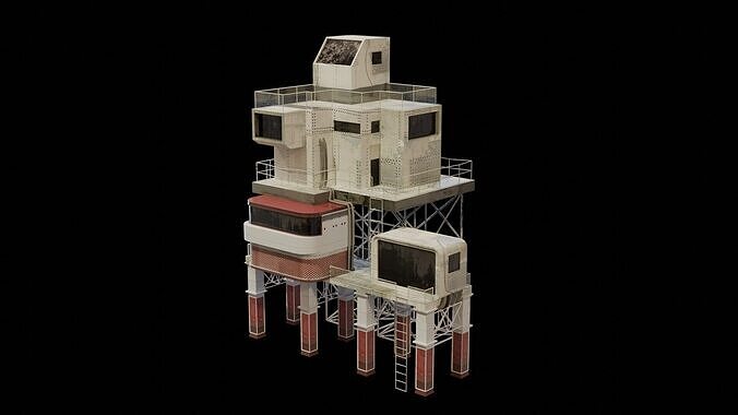Stack building 3D model 4
