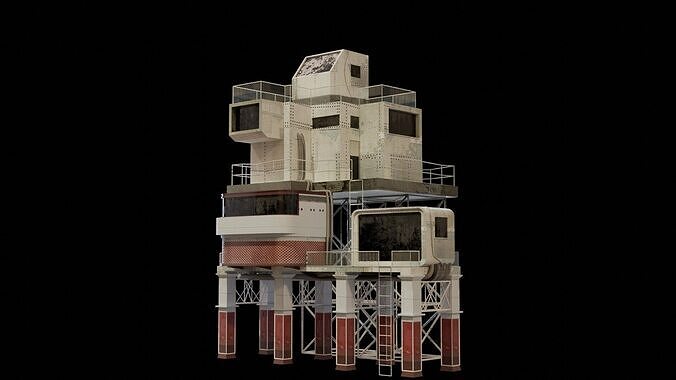 Stack building 3D model 3
