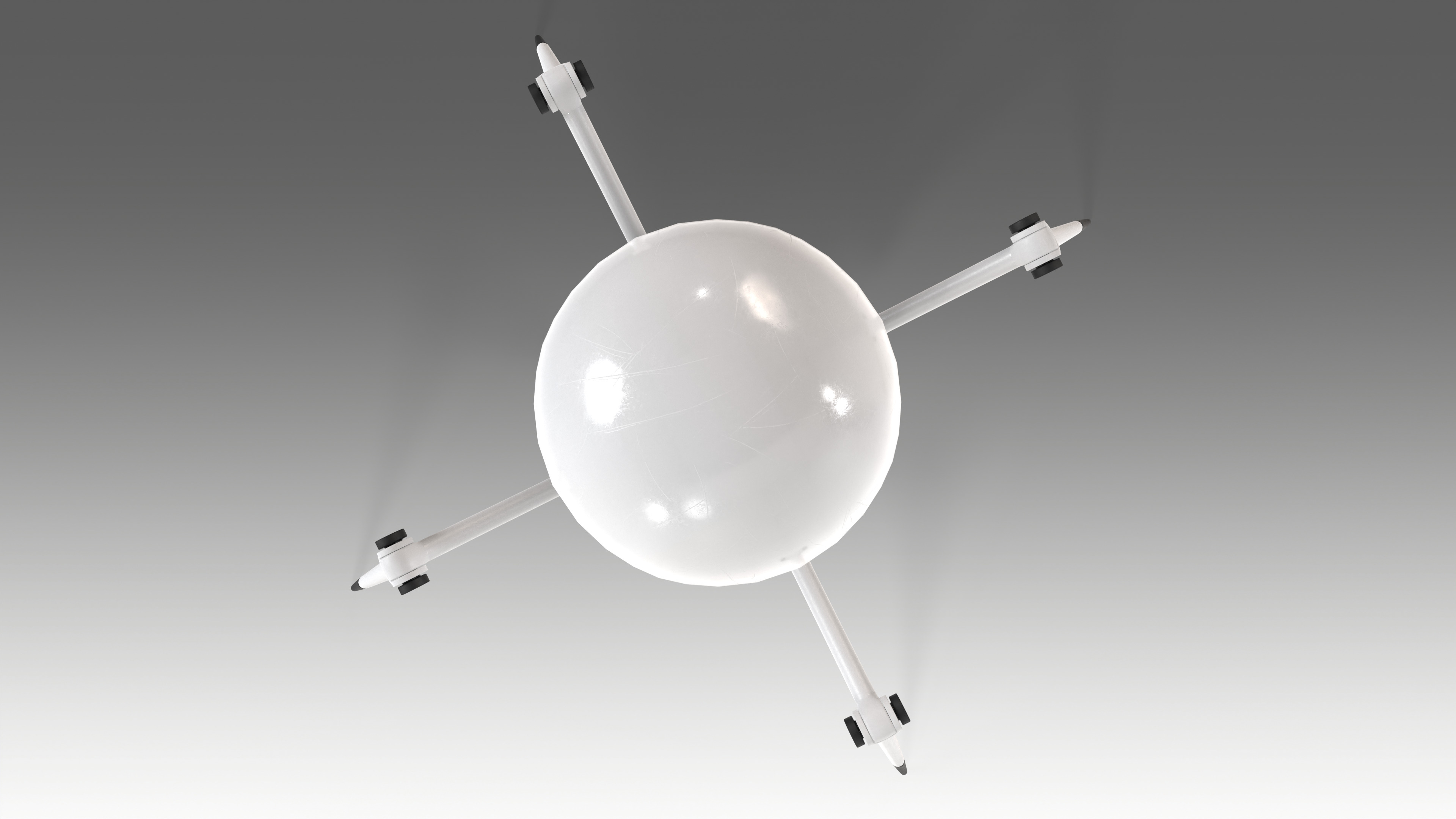 Lowpoly Four legged mech RIGGED Low-poly 3D model_7