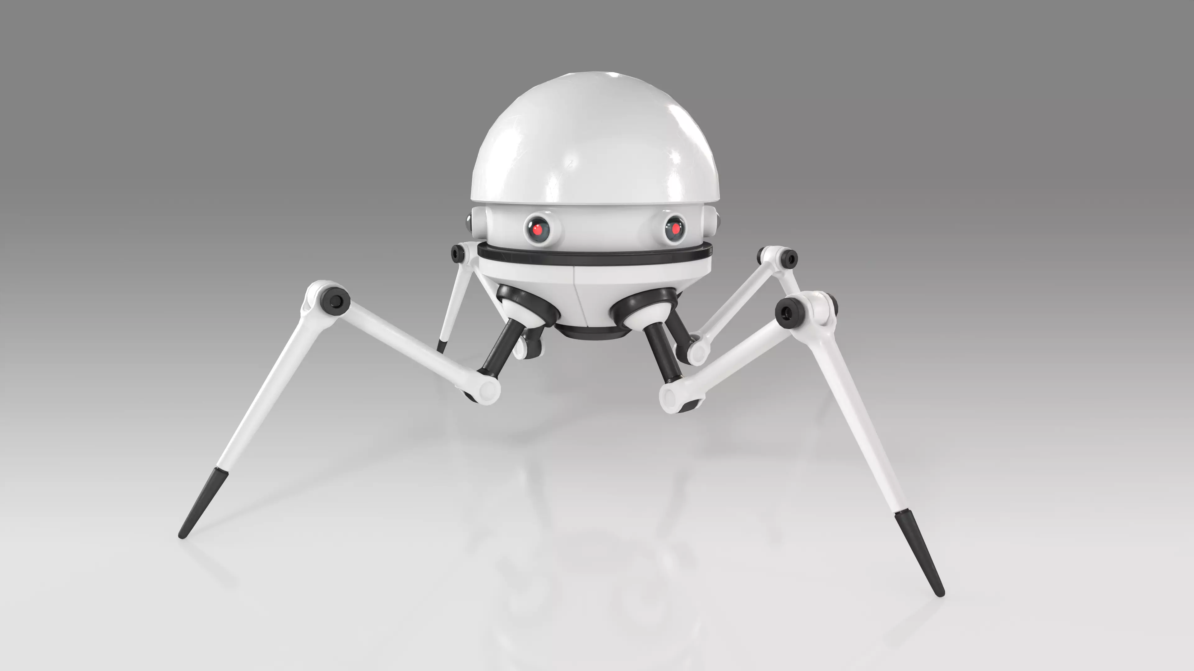 Lowpoly Four legged mech RIGGED Low-poly 3D model_0