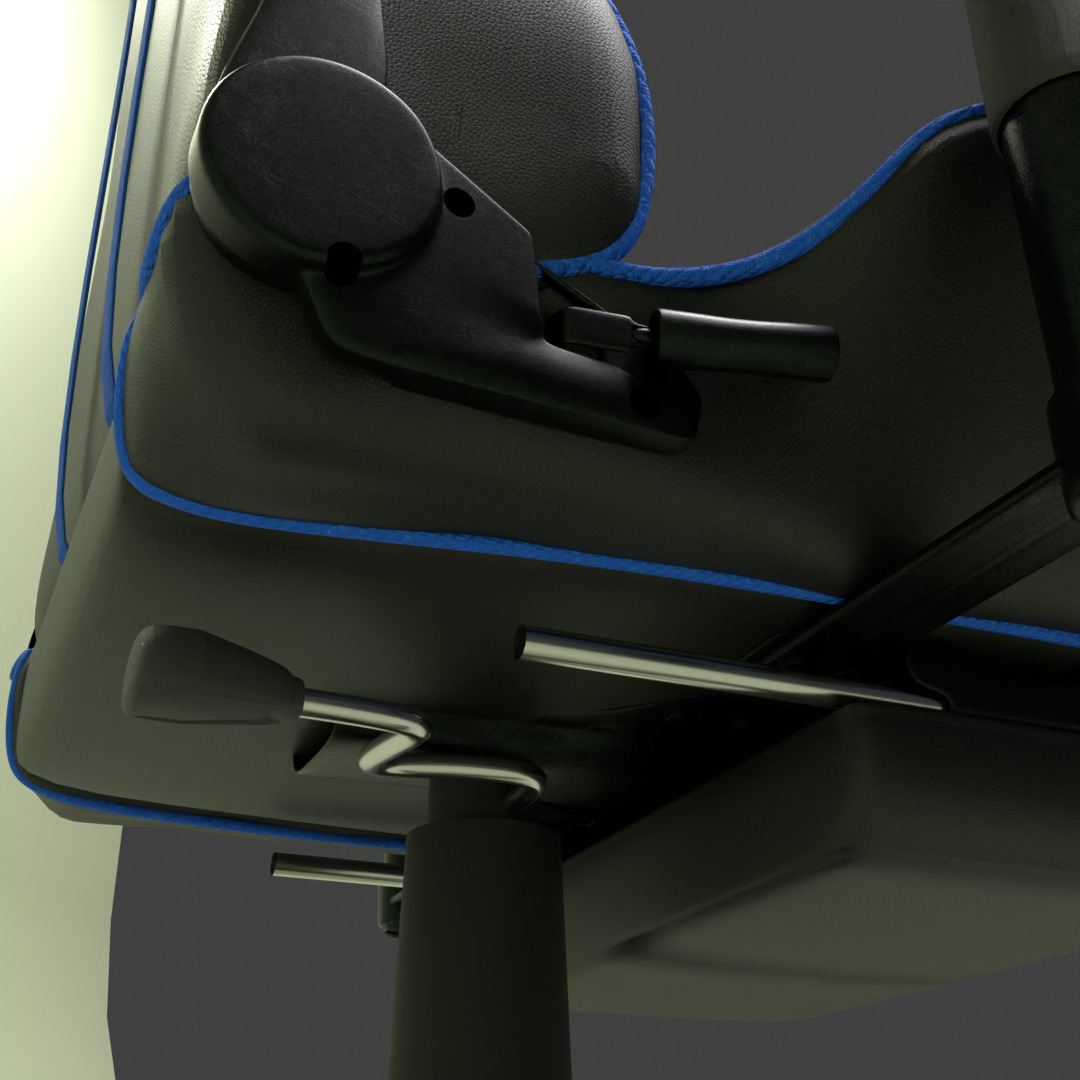 Ergonomic Gaming Chair  Low-poly 3D model_8