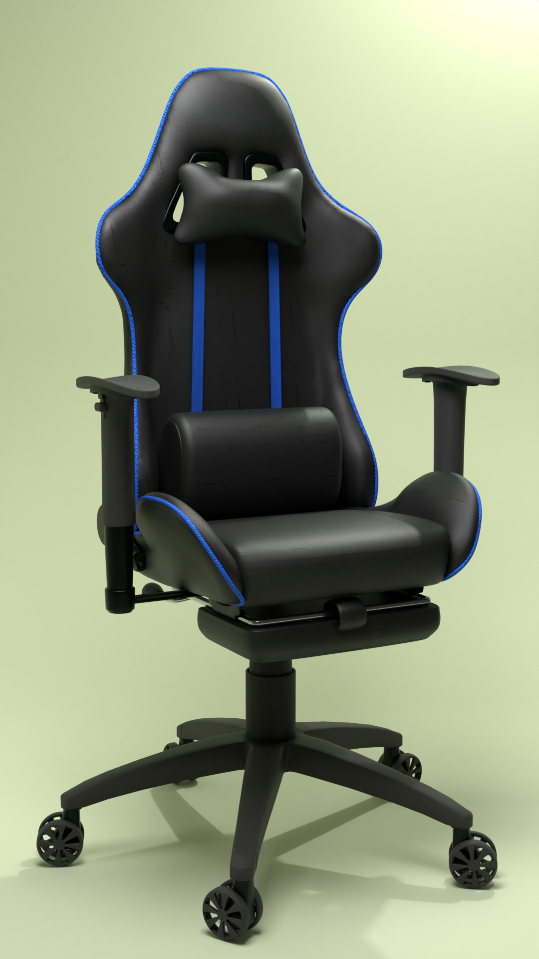 Ergonomic Gaming Chair  Low-poly 3D model_7