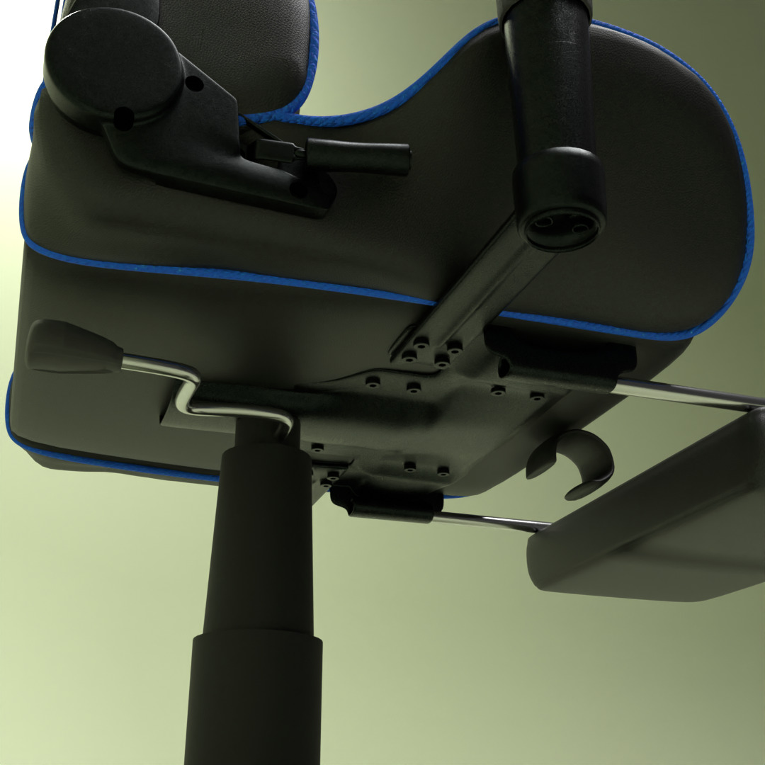 Ergonomic Gaming Chair  Low-poly 3D model_9