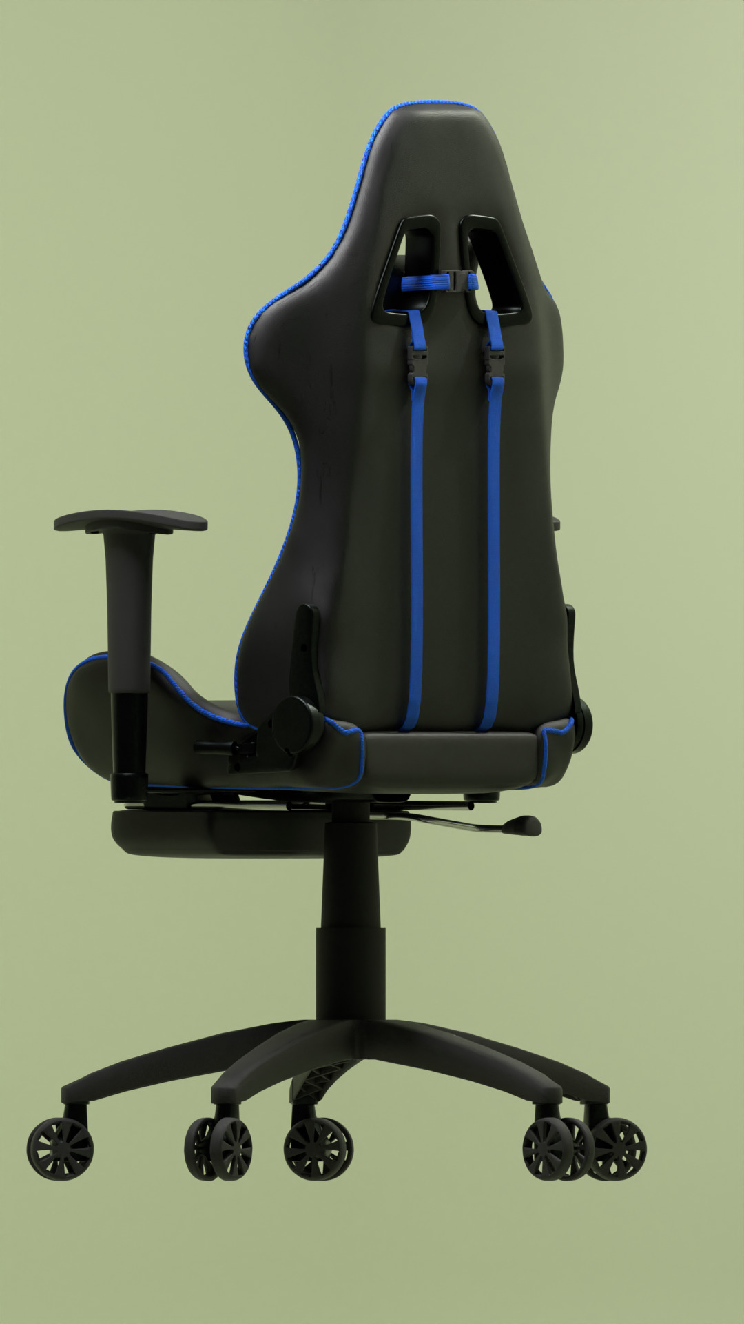 Ergonomic Gaming Chair  Low-poly 3D model_12