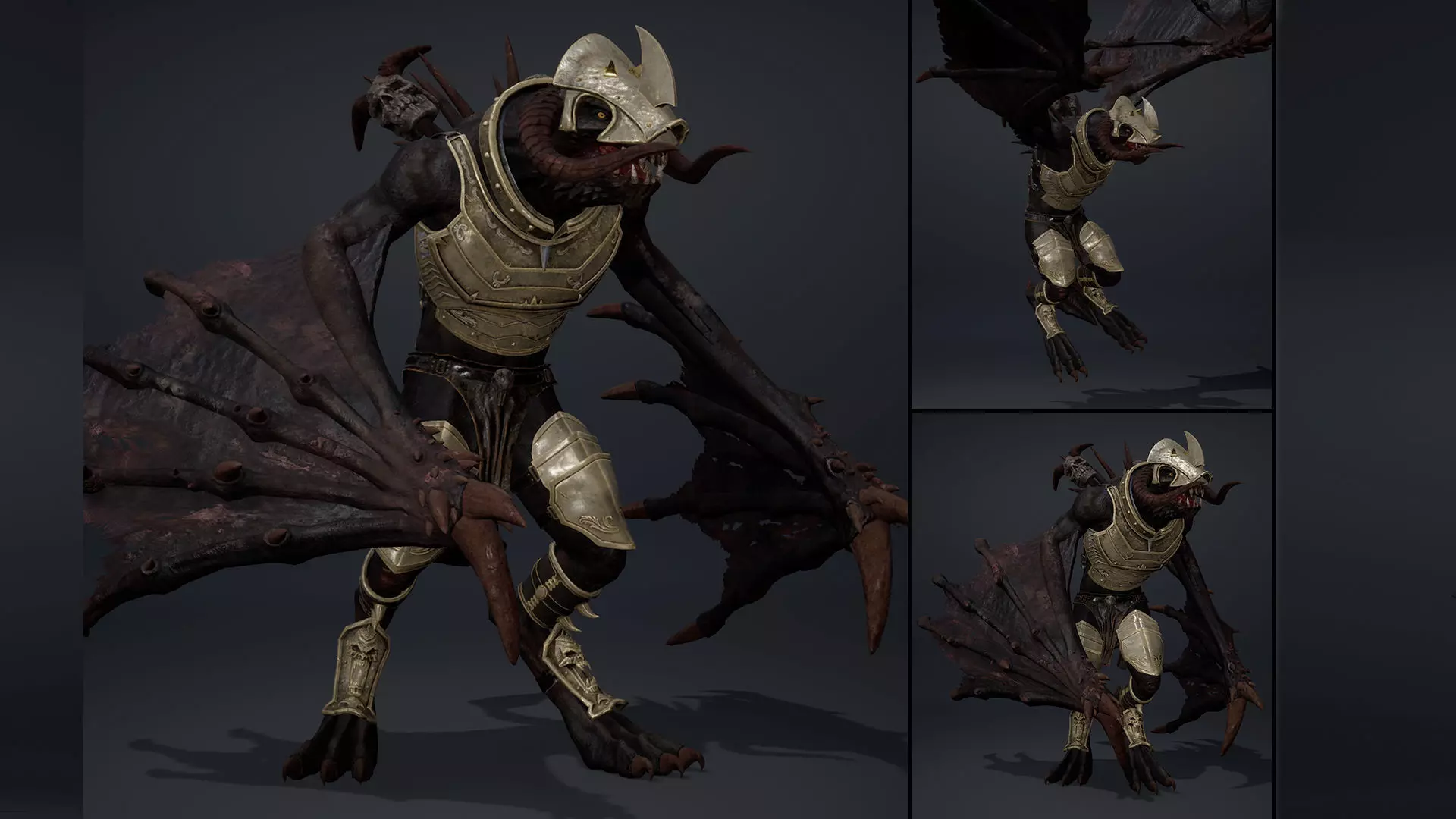 Ghost Swordman Wing2 Low-poly 3D model_0