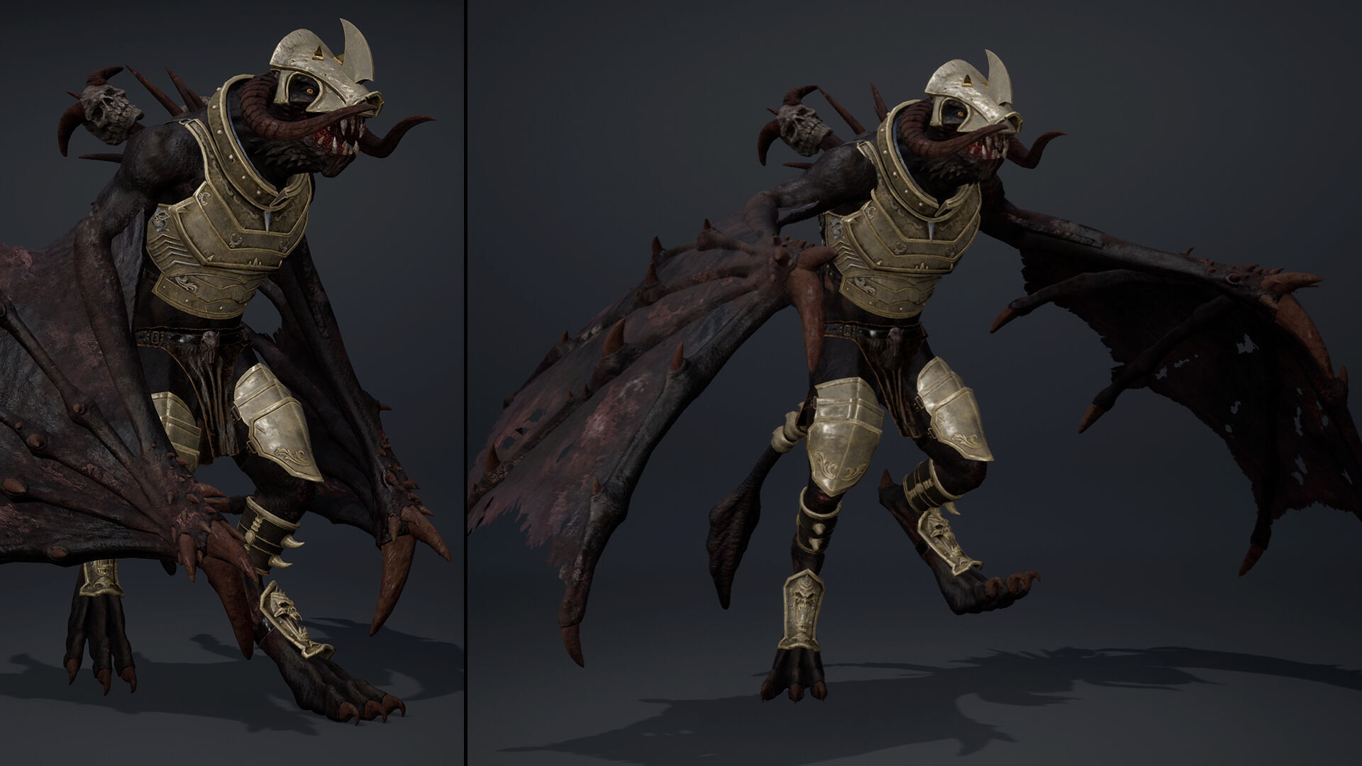 Ghost Swordman Wing2 Low-poly 3D model_8