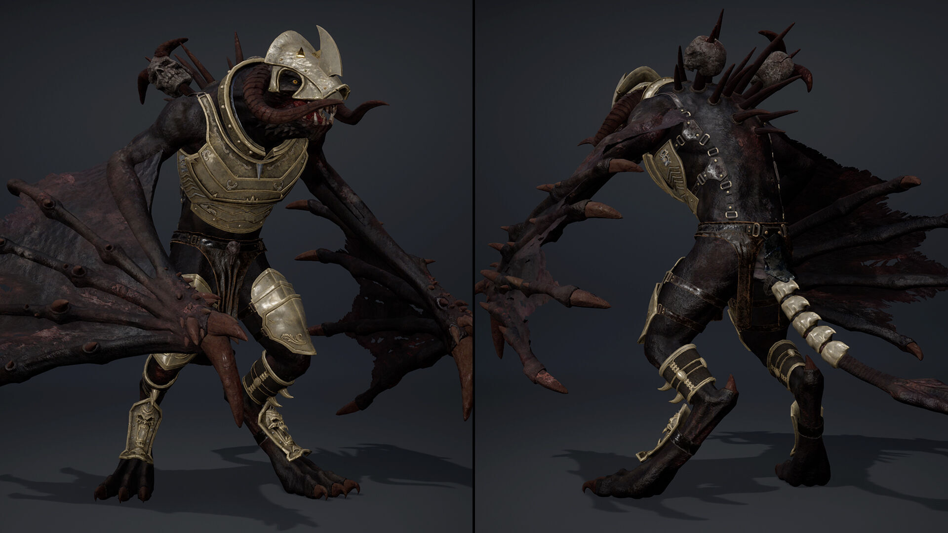 Ghost Swordman Wing2 Low-poly 3D model_5