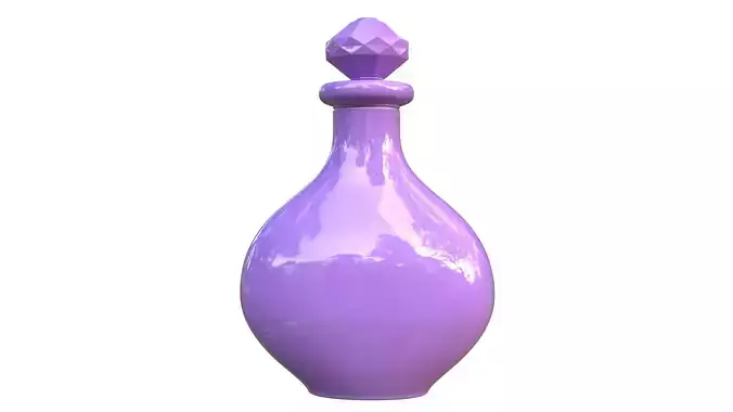 Elegant Purple Decorative Bottle