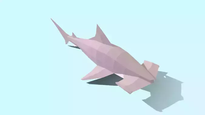 Low Poly Great Hammerhead Shark