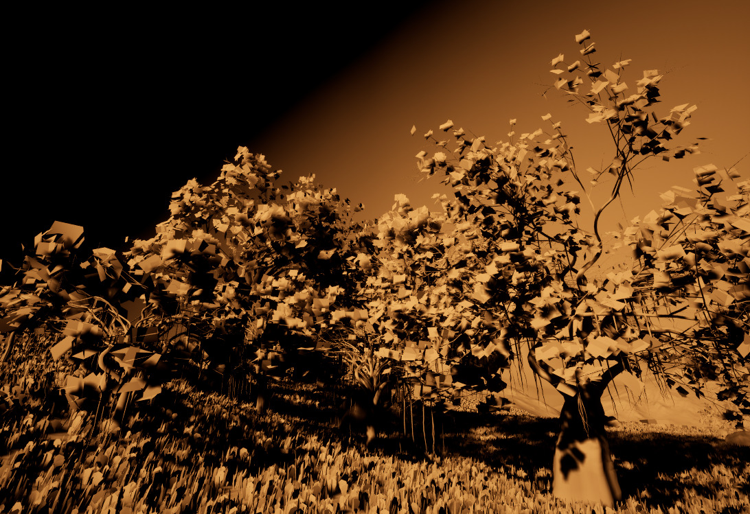 Unreal Engine resources Cherry blossom tree group 3D model_7