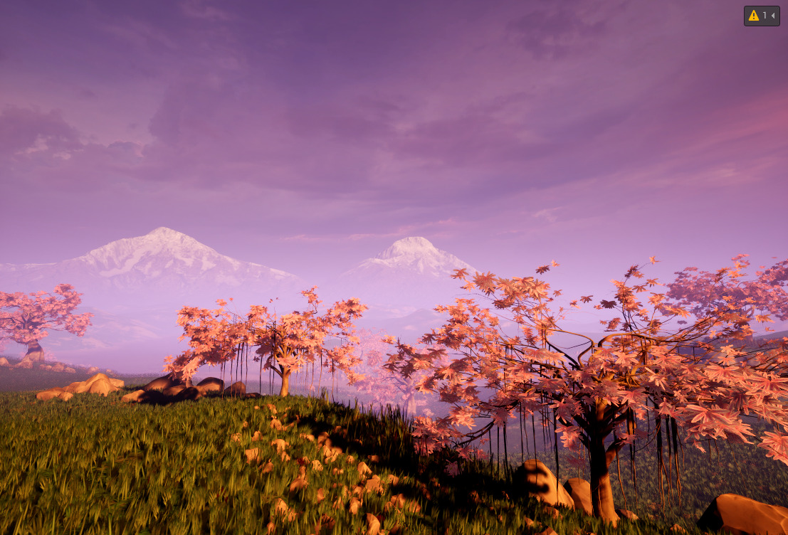 Unreal Engine resources Cherry blossom tree group 3D model_3