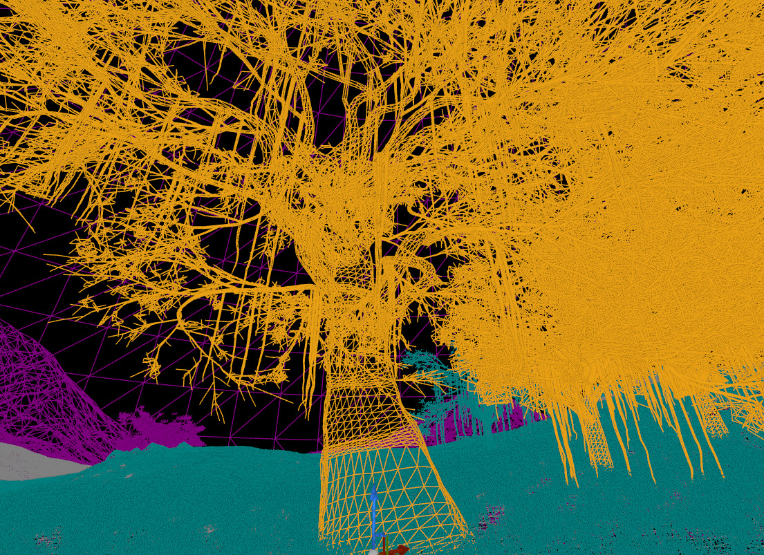 Unreal Engine resources Cherry blossom tree group 3D model_9