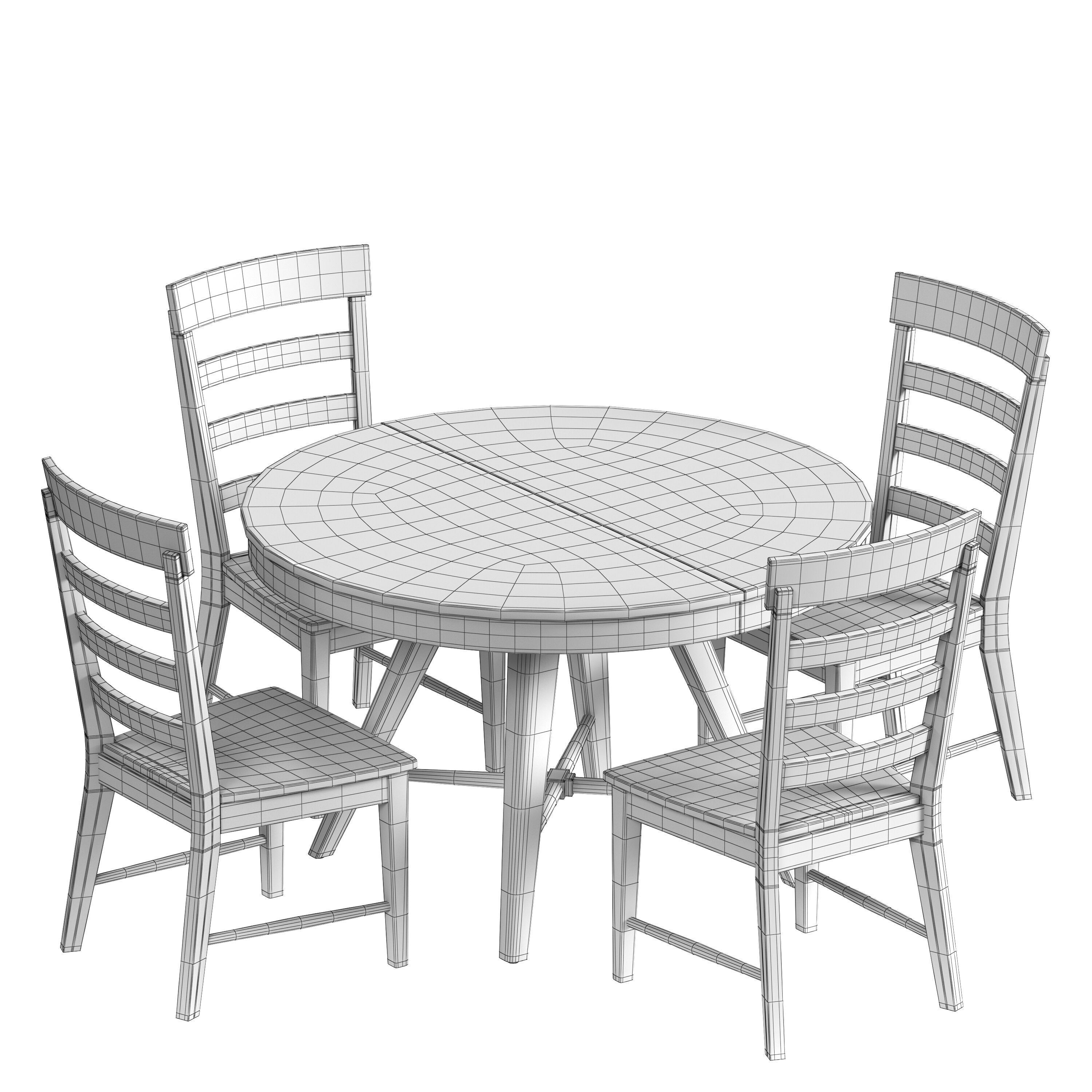 Bayside Dining Set 02 3D model_3