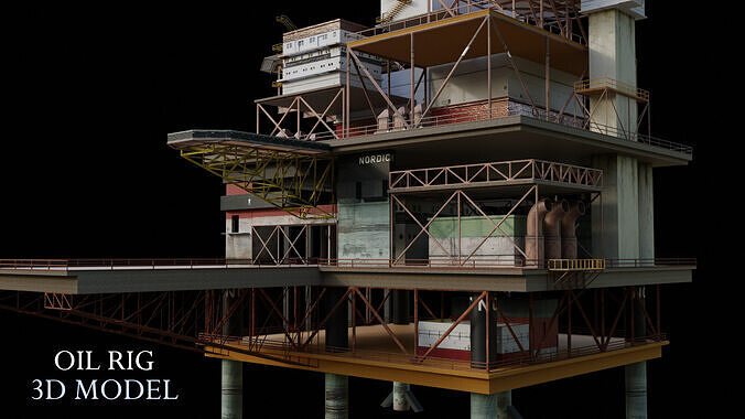 Industrial Offshore Platform 3D model