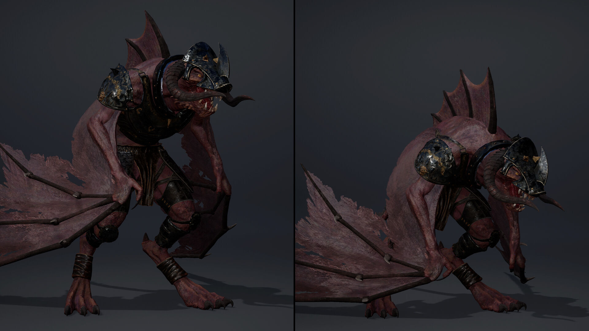 Ghost Swordman Wing1 Low-poly 3D model_14