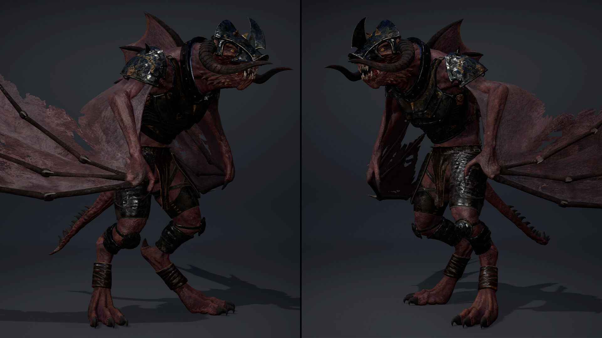 Ghost Swordman Wing1 Low-poly 3D model_5