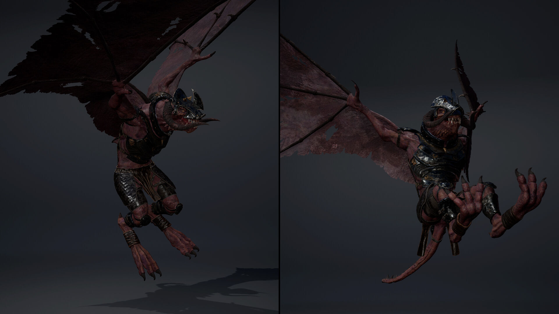 Ghost Swordman Wing1 Low-poly 3D model_7