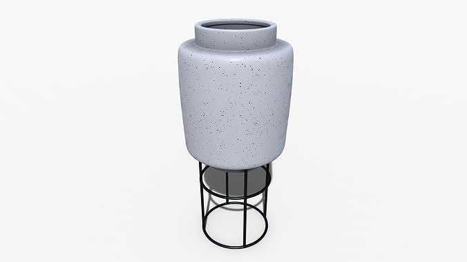 Pot Stand Ceramic M Low-poly 3D model